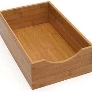 Bamboo Drawer Organizer Storage Box for Spices and Kitchen Items, Lingerie, Small Tools, and Gadgets